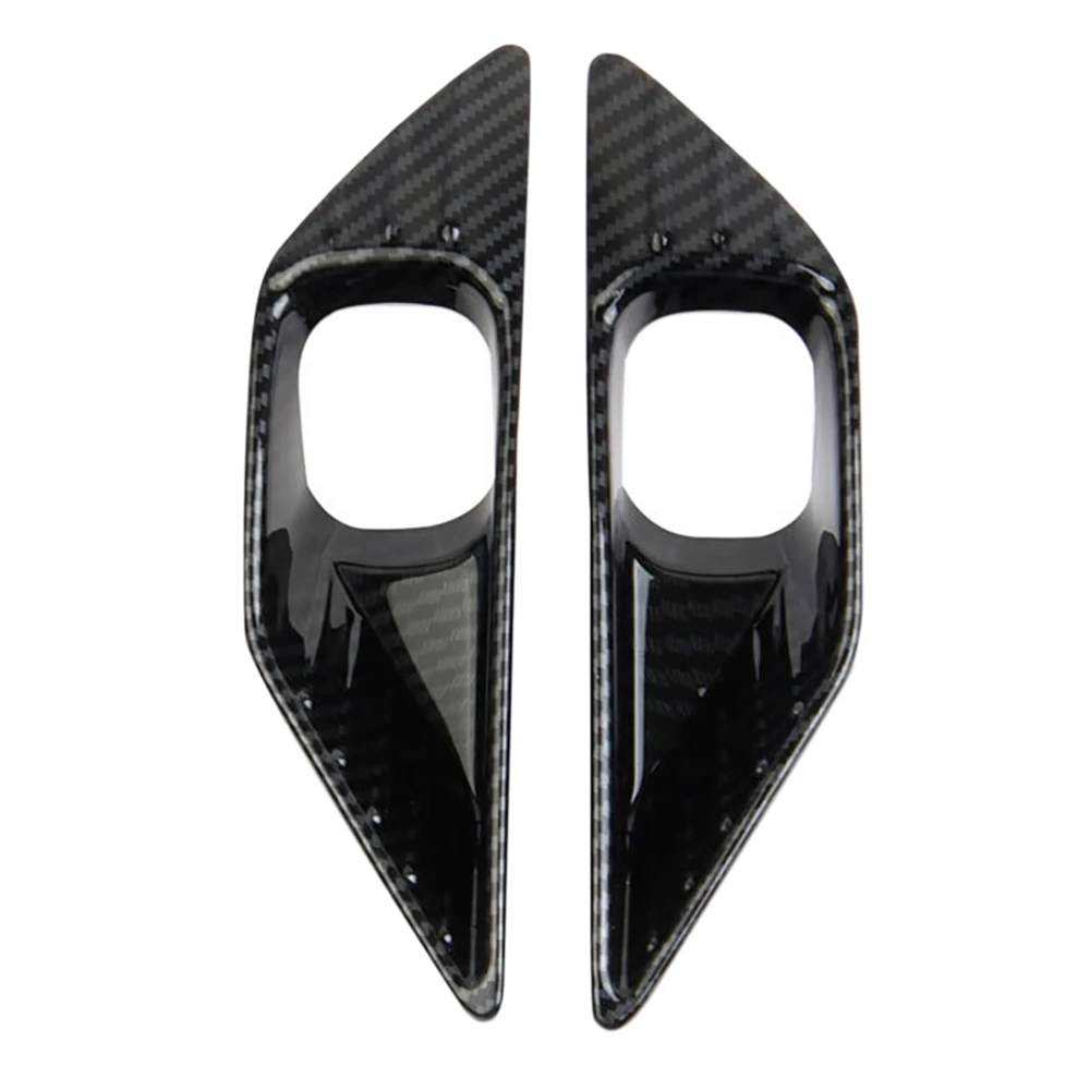 

For 2022 Mitsubishi Outlander Carbon Fiber Car Front Fog Light Cover Trim Decoration Sticker