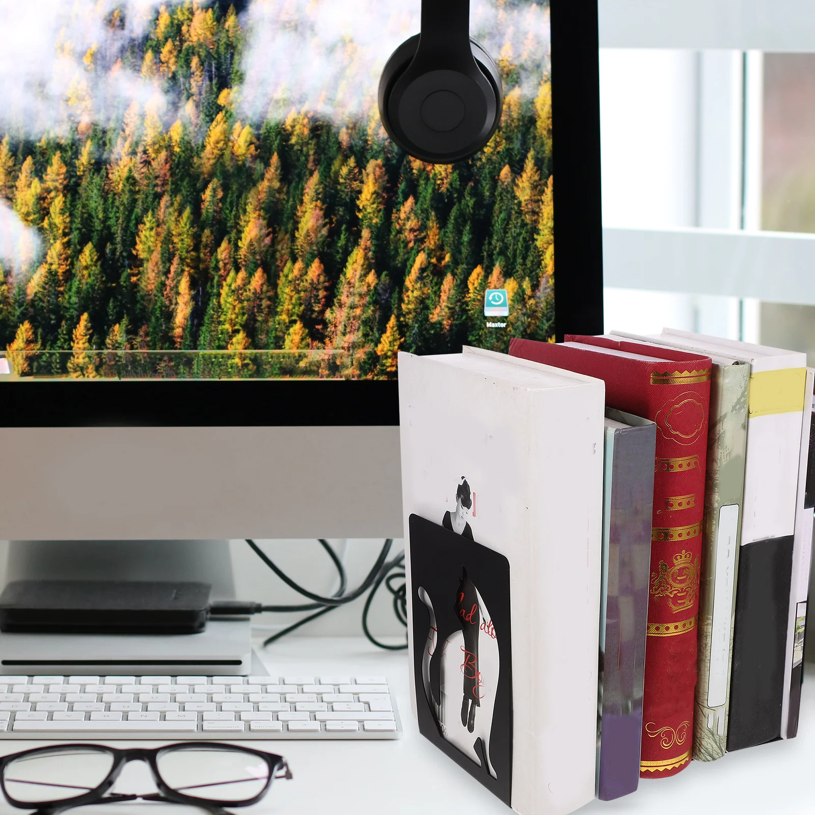 2 قطعة الدفتين المعدنية الأنيقة القط الدفتين الموثوقة للكتب الثقيلة الحيوان تحت عنوان مكتب الدراسة اكسسوارات الاستخدام الزخرفية