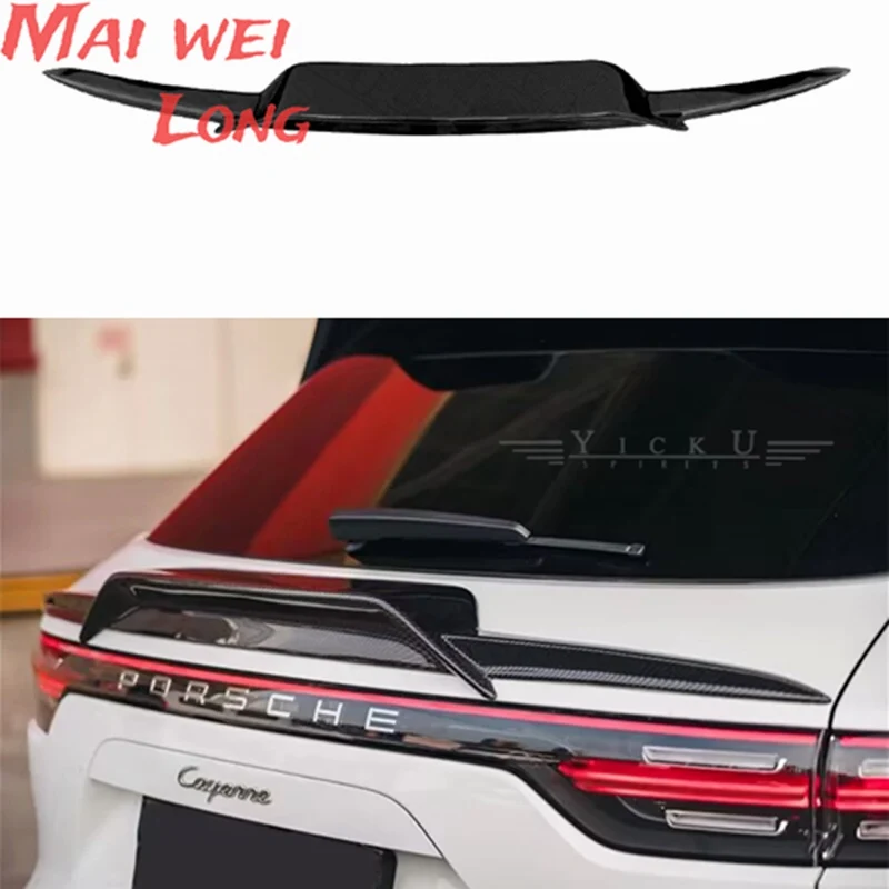 Carbon Fiber Spoiler For Porsche Cayenne 2018 2019 2020 2021 2022 High Quality Wing Lip Roof Spoilers