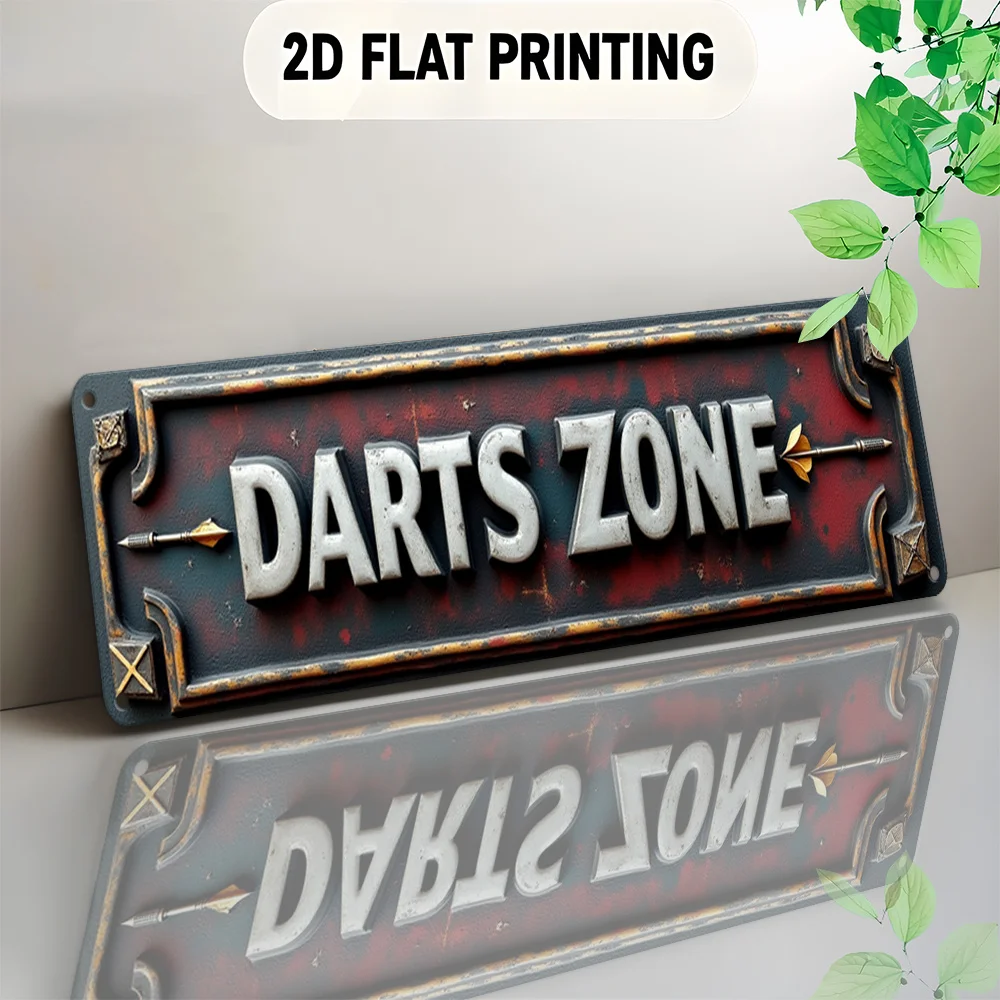 CIFBUY Retro Style Aluminum Wall Art Waterproof Wear Resistant Darts Sign Bar Office Game Room Home Decor Gift