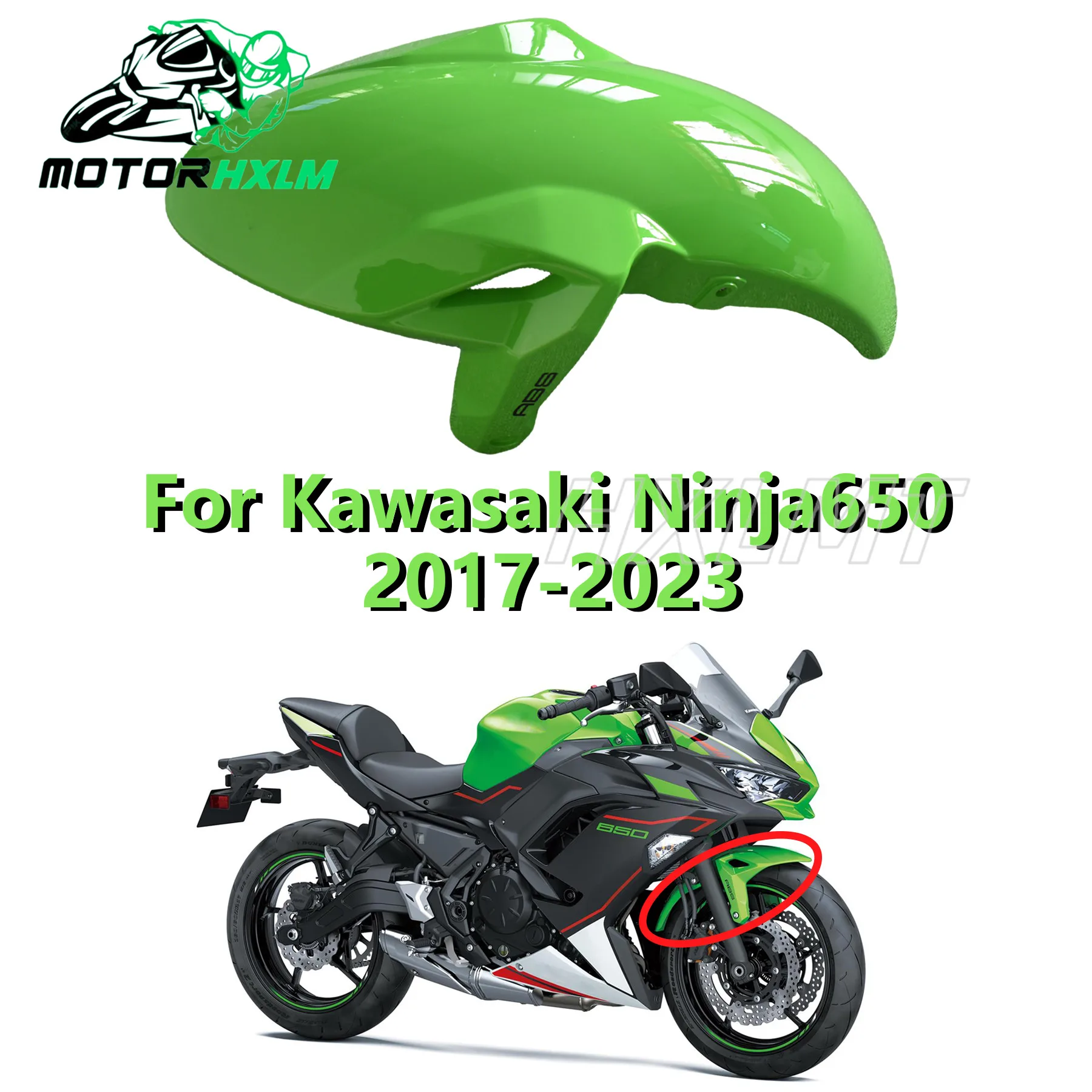 

Motorcycle Front Wheel Fender Mudguard Fit For KAWASAKI ER-6N ER-6F NINJA650R 2017-2023 Splash Guard Fairing 2023 2022 2021 2020