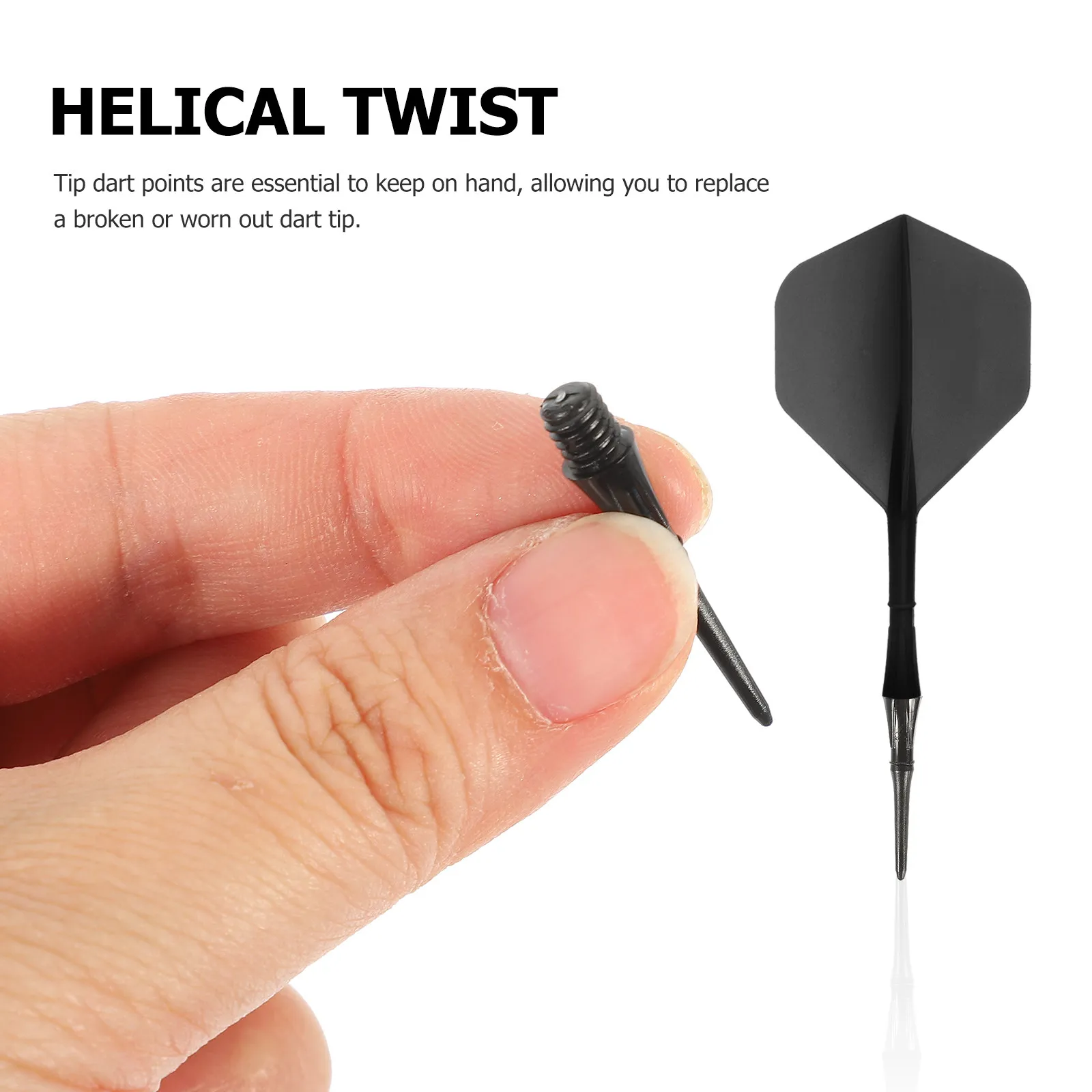 

50Pcs Steel Tip Dart Points Replacement Needles for Professional Indoor Outdoor Games Accurate Flight Stability Grip