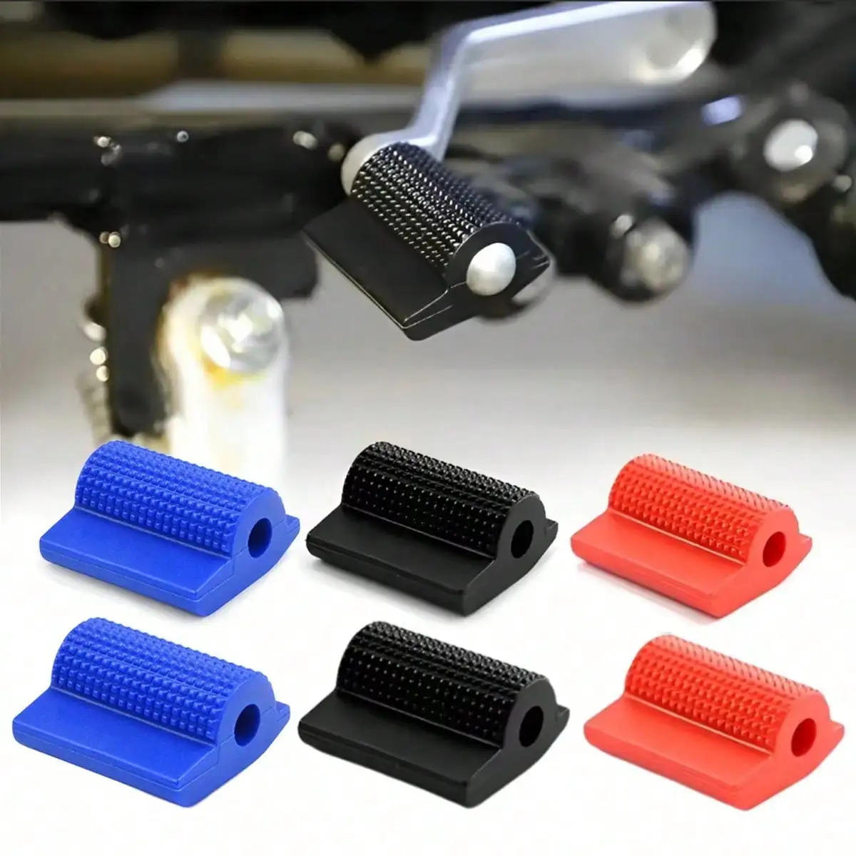 Universal Motorcycle Shift Gear Lever Pedal Anti-skid Foot Peg Toe Gel Rubber Protective Cover for Yamaha Honda
