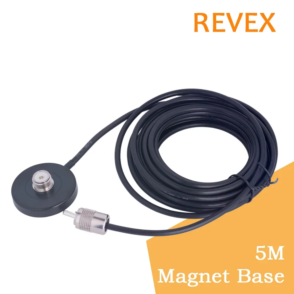 REVEX Magnet Base PL259 Dual Band Antenna Radio VHF UHF 136-174MHz 400-480Mhz For Car Truck Ham Radio