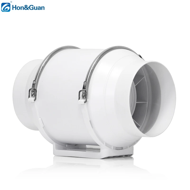 GF-P Series ABS Material Duct Fan Beautiful Mixed-Flow Inline Ball Bearing Electric Power Source Plastic Blade
