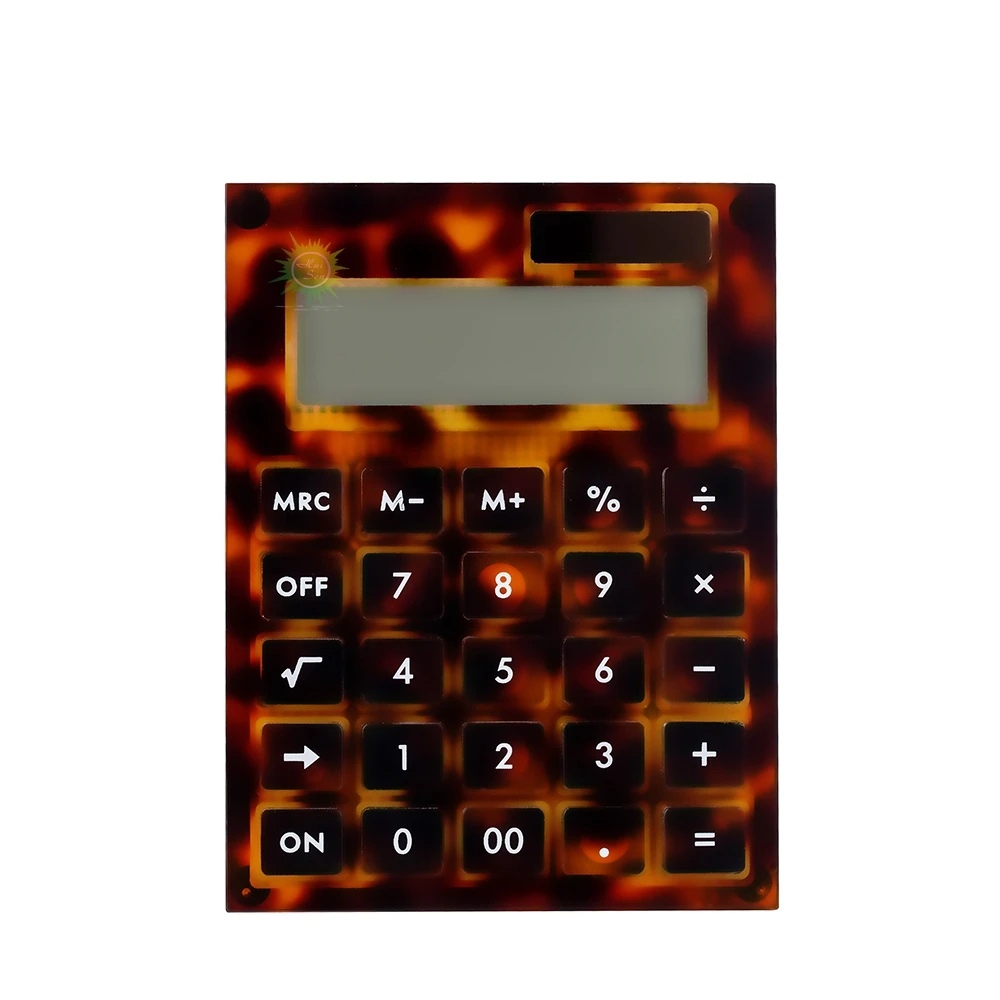 12‑Digit Acrylic Scientific Desk Calculator, Battery‑Powered Durable Financial Calculator for Business & Office Accounting Use