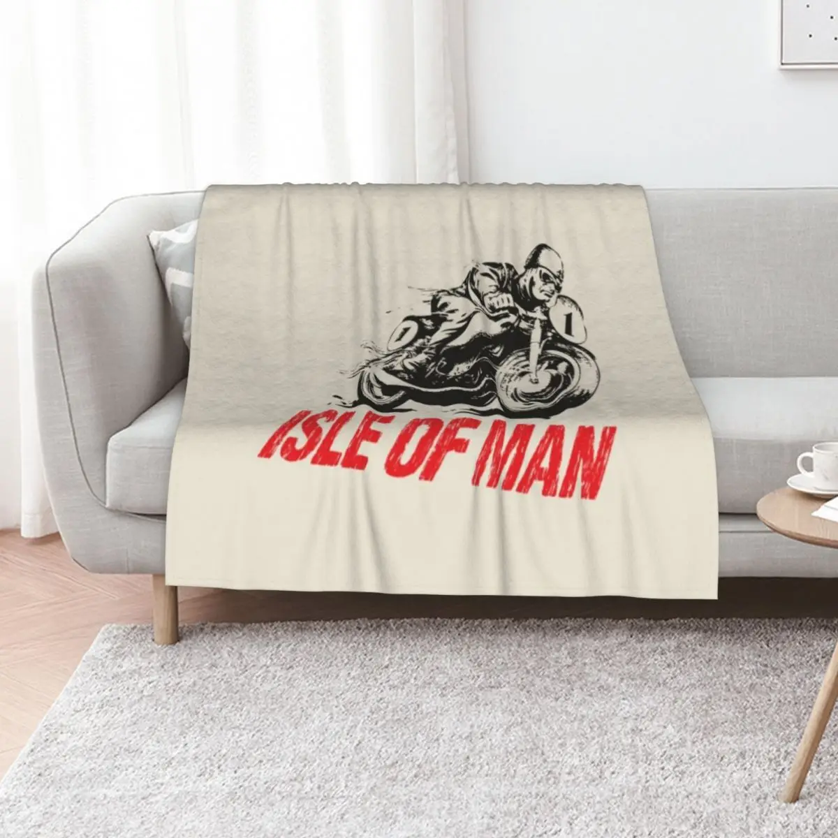 

Isle of Man Throw Blanket Kid'S Plush decorative Plaid Blankets