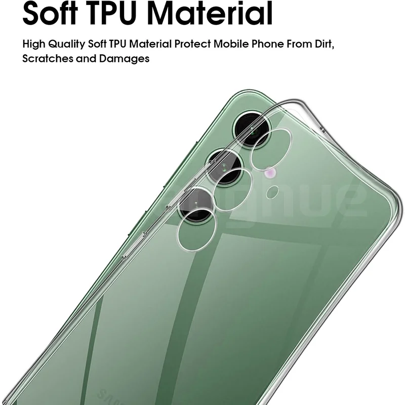 Ultra Thin Transparent TPU Case For Samsung Galaxy S24 Ultra Plus Solid Color Silicone Soft Shell Bumper Outer casing funda image 6
