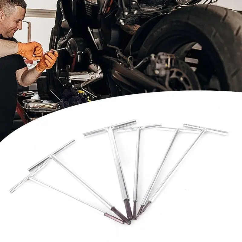 

652F 1PC T-shaped Hexagons Wrench Spanners Wrench 3/4/5/6/8/10mm Hand Repair Tool Strong