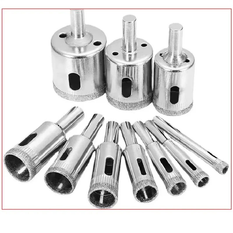 15pcs 6-50mm Diamond Coated Hole Saw Core Drill Bit for Porcelain Tile Marble Glass Ceramic cutting tools Drill