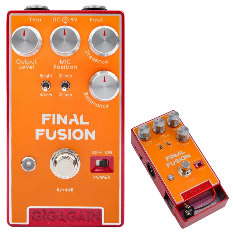 Final Fusion Analog Cab Sim DI Metal Guitar Effects Pedal Knob Control. Instant Response Friendly Vs Digital IR. Converts