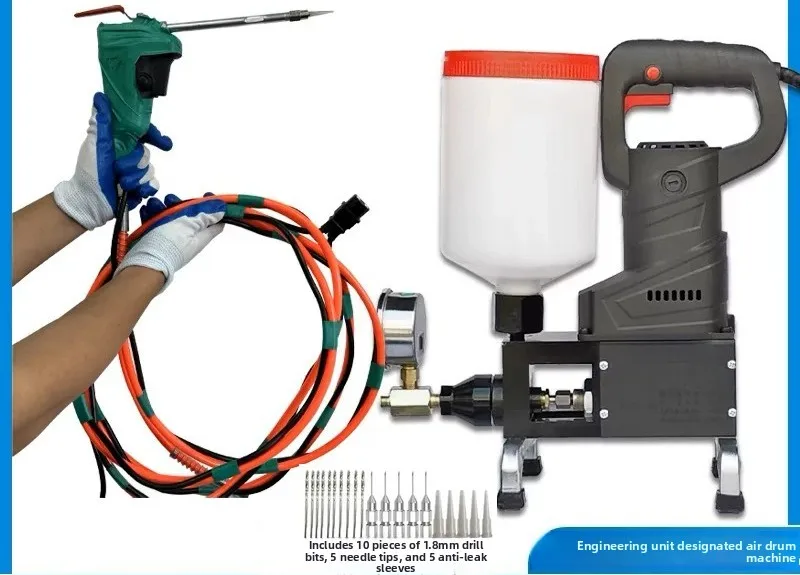 Hollow Tile High Pressure Injection Grouting Gun Wall Floor Void Repair Filling Grouting Tool