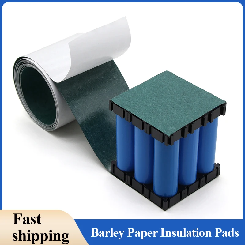1/3/5M 18650 21700 Battery Insulating Gasket Barley Paper Li-ion Packaging Battery Adhesive Tape Warp Electrode Insulating Mat