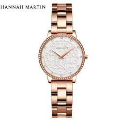 Ladies Luxury Watch Japan Imported Movement Top Layer Cowhide & Milan Stainless Steel Strap 3ATM Waterproof Simple Women's Watch