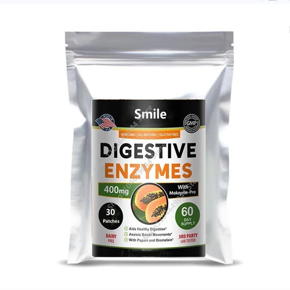 

30 Patches Papain Digestive enzyme supplements for adults Beneficial bacteria Immune system support and healthy digestio