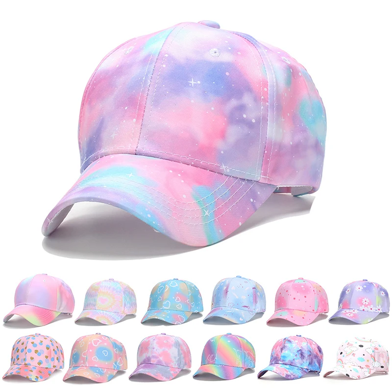 Colorful Kids Baseball Hat 4-10 Years Boy Girl Outdoor Sun Visors Fashion Cotton Children Duck Tongue Cap Baby Duckbill Hats 캡모자