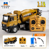 HUINA 1/14 RC Car Concrete Mixer Truck Toy Model 2.4GHZ 10CH Wireless Remote Control Engineering Vehicle Outdoor Toy Boy Gift ﻿