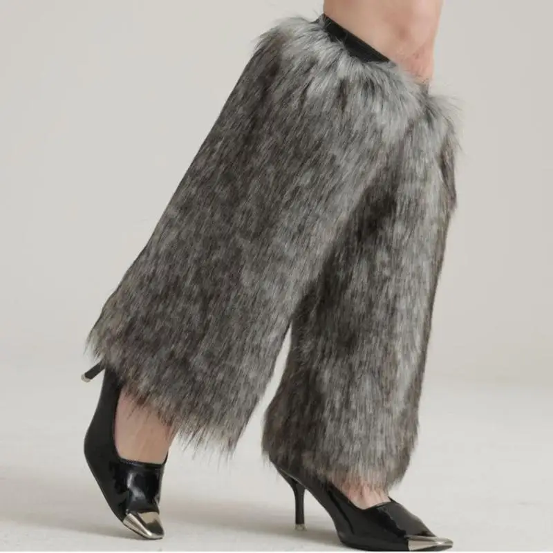 652F Fursuit 의상 다리 따뜻하게 신축성 커프스 어린이를위한 다리 보호대 성인 추운 날씨 무대 공연 다리 커버