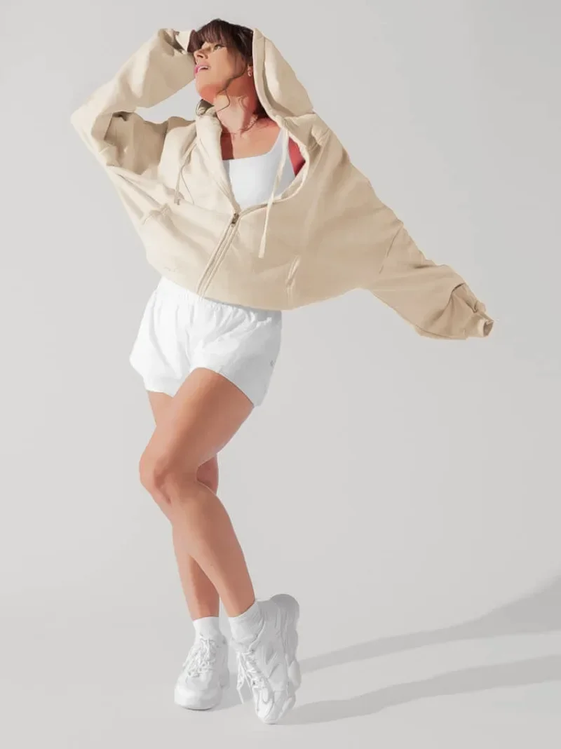 

Korean Hooded Sweater For Women In Autumn And Winter Long Sleeved Cardigan Hoodies Casual Solid Color Sports Jacket Y2k 후드티