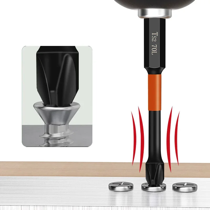 Magnetic Batch Screwdriver Set PH2 Strong Impact High Hardness 25/50/65/70/90/150mm Cross Head Tools for Power Tool Accessories