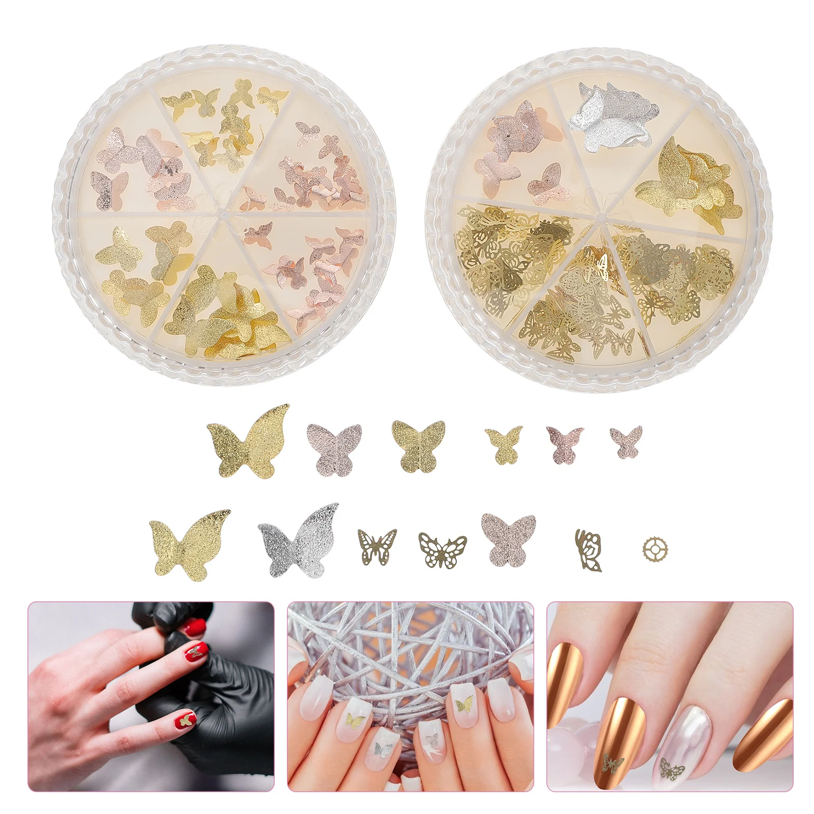 

Butterflies Art Charms Zinc Alloy Manicure Decor For Natural Fake Nails Diy Nail Ornaments Butterflies Nail Charms