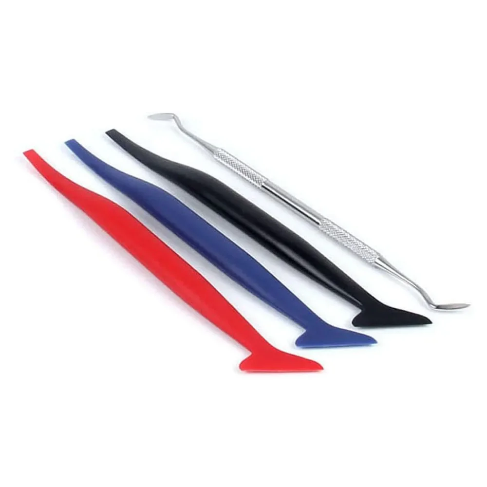 5Pcs Car Vinyl Tint Film Wrapping Felt Squeegee Cutter Installing Tool Auto Sticker Felt Squeegee Scraper Snitty Wholesale