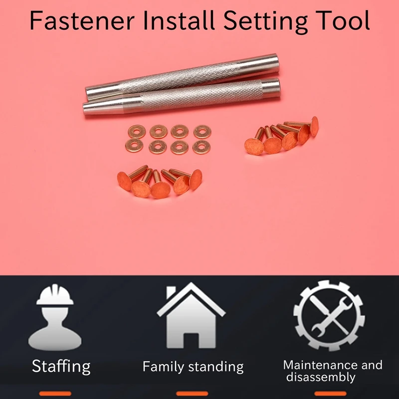 20 упаковок медных заклепок и заусенцев (14 мм и 19 мм) с 2 шт. инструментами для перфораторов для ремней, сумок, воротников, изготовления кожи