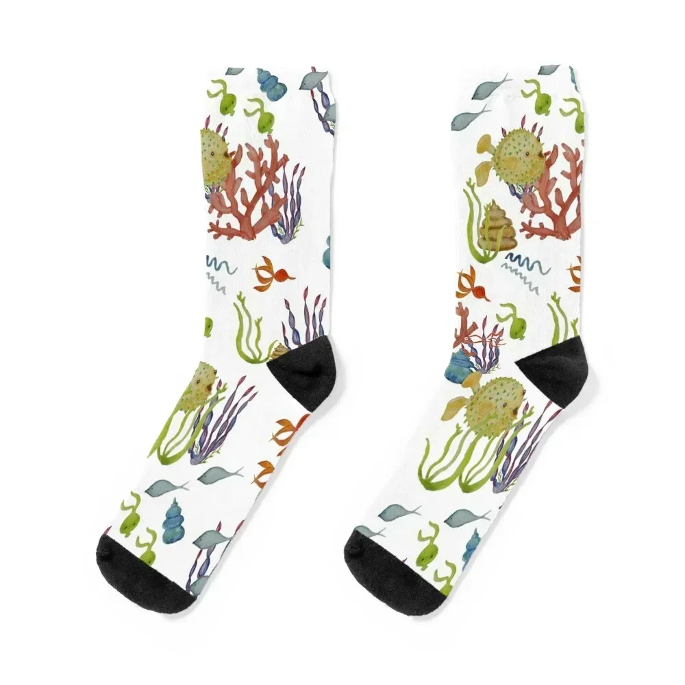 

Under The Sea Socks hip hop Men's Toe sports luxury Mens Socks Women's