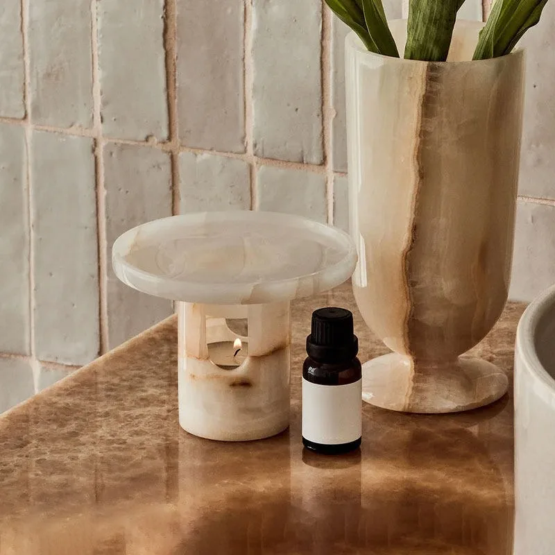 100% Natural Marble Aroma Diffuser, French Vintage Luxury Decor for Villas & Model Rooms