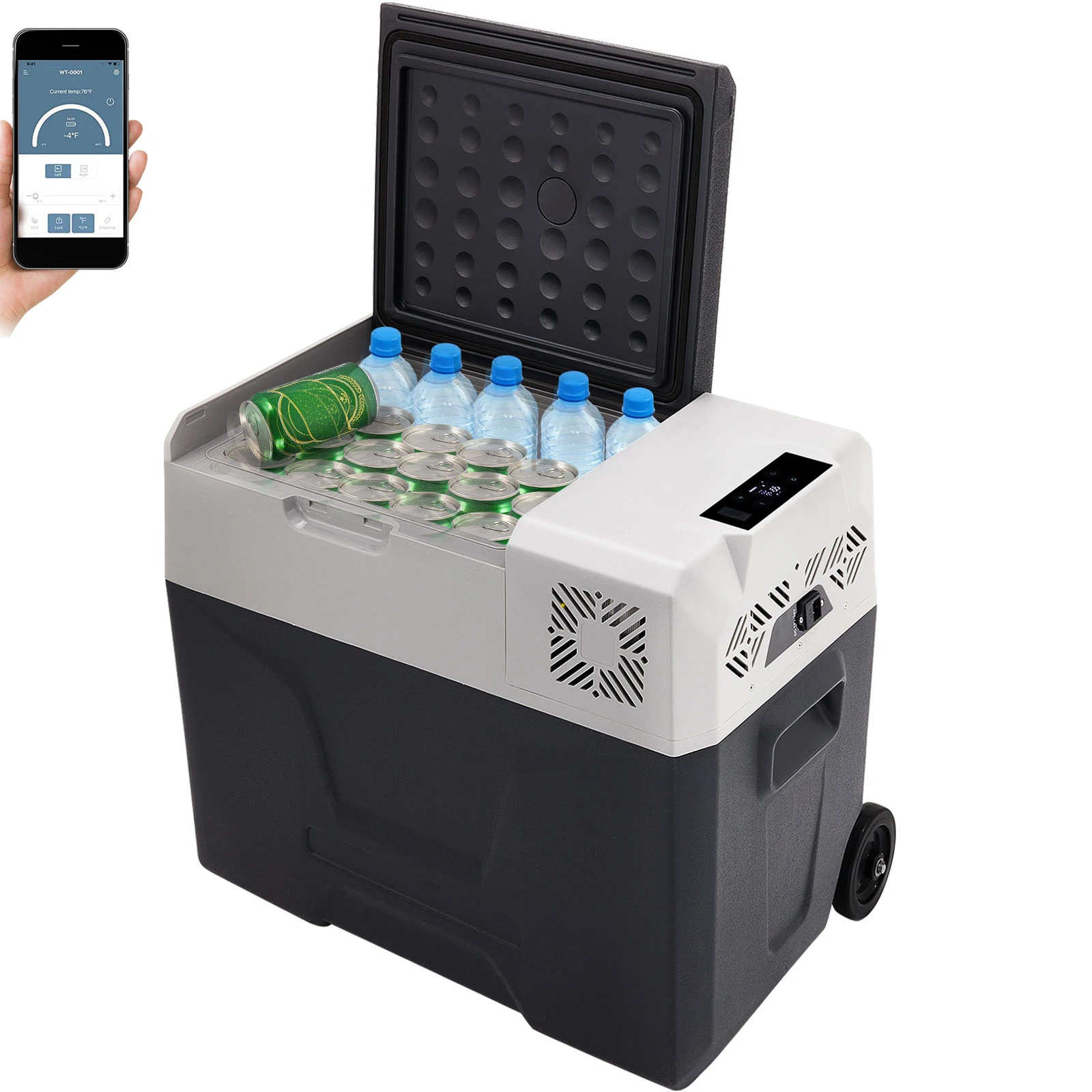 Succebuy 15-55L Draagbare Koelbox, Elektrische Compressor 12V/24V DC 110-240V AC, Vrieskast Koelkast voor Thuisgebruik - afbeelding 1