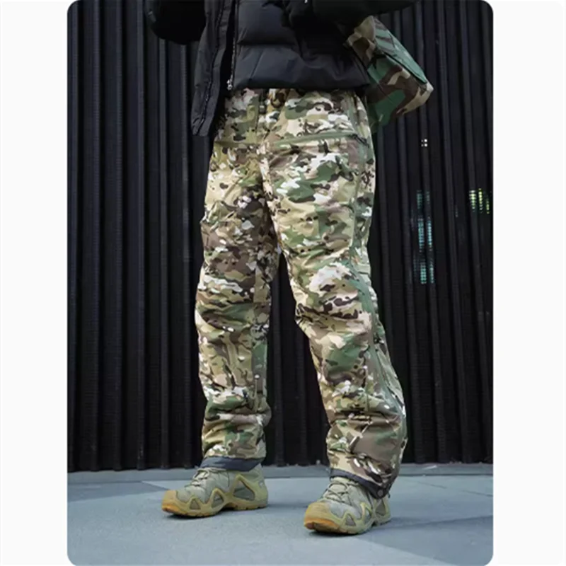 

Winter Outdoor Tactical Army Thickened Cotton Pants Waterproof Ski Pants Camo Rush Trousers Trekking Camping Hiking Loose Longs