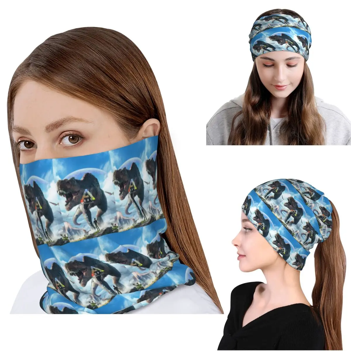 

Gifts Idea Ark Survival Evolved Bandana Neck Cover Face Scarf Warm Balaclava Beanies Hat for Men Women Adult Washable