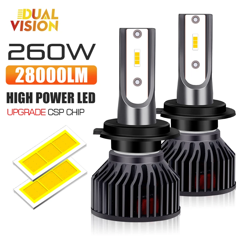 

H7 LED Car Headlight bulb H4 H11 H8 H9 High Power HB3 9005 HB4 9006 9012 HIr2 Turbo Lamp 6000K 4300K 8000K White Car Lights 12V