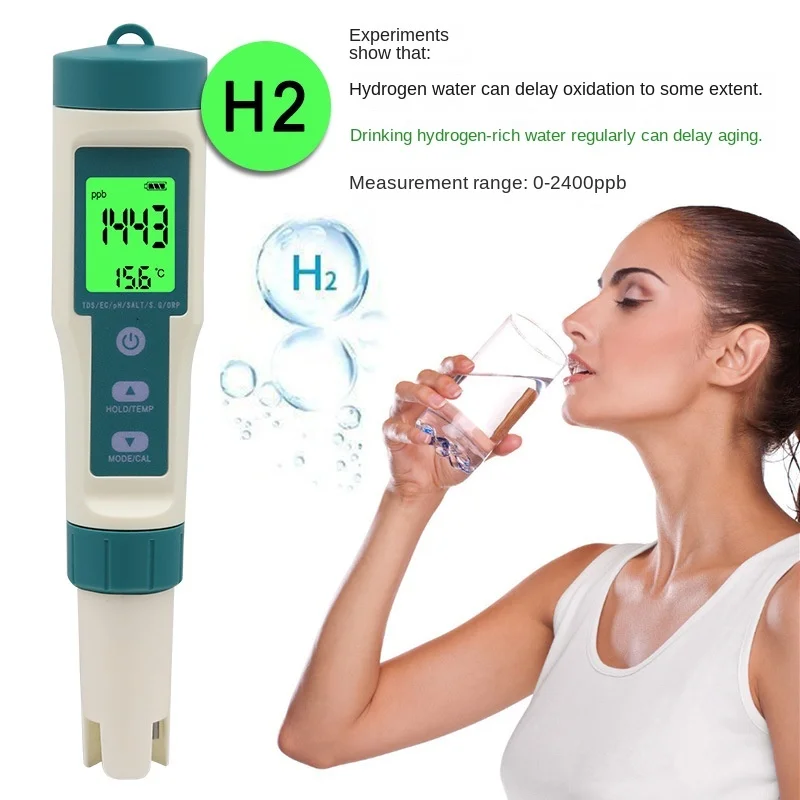 Imagem -03 - Digital de Qualidade de Água ph Teste Caneta Tds ec ph Orp Temp Instrumentos de Análise de Medidor de Água Potável Rico em Hidrogênio Tester em
