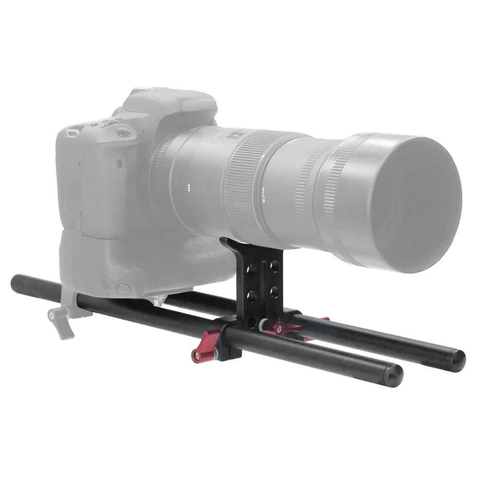 2 Stück 10cm 25cm 30cm 40cm Carbonfaserrohr mit 15mm Teleobjektivhalterung für Rig-Schienen-Klemmsystem Follow Focus SLR-Kameras – Detail 10
