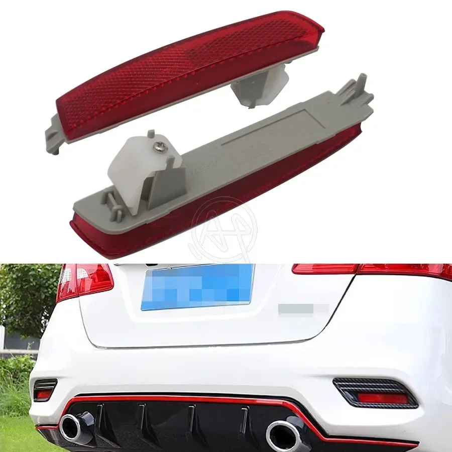 LED Car Exterior Rear Bumper Reflector Tail Brake Stop Running Light For Nissan Sentra 2012-2018 265655C000 265605C000