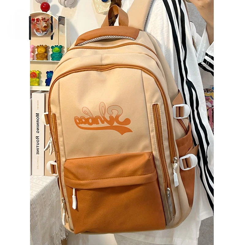 Schoolbag High Appearance Level Fashion New Casual Bag Commuting Niche Korean Version Durable Backpack Student Campus Package