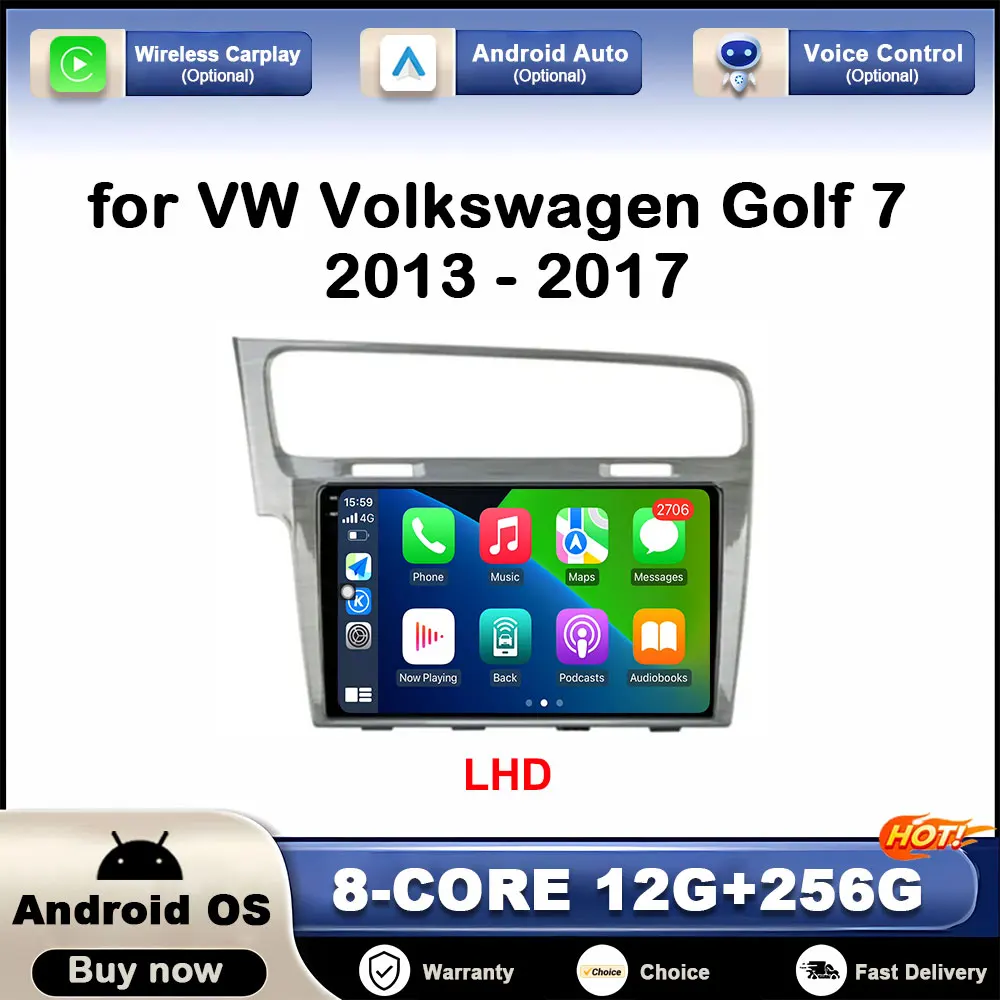 

LHD for VW Volkswagen Golf 7 2013 - 2017 10 inch Car Multimedia Player DSP Stereo Accessories GPS Navi Autoradio 2.5D Screen BT