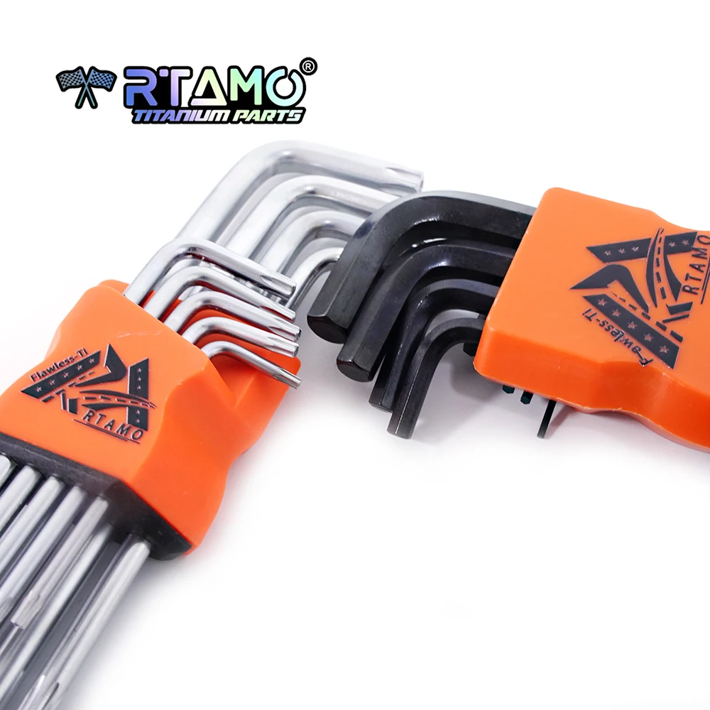 Juego de llaves de perno RTAMO T10-T50 con cabeza Torx o cabeza hexagonal