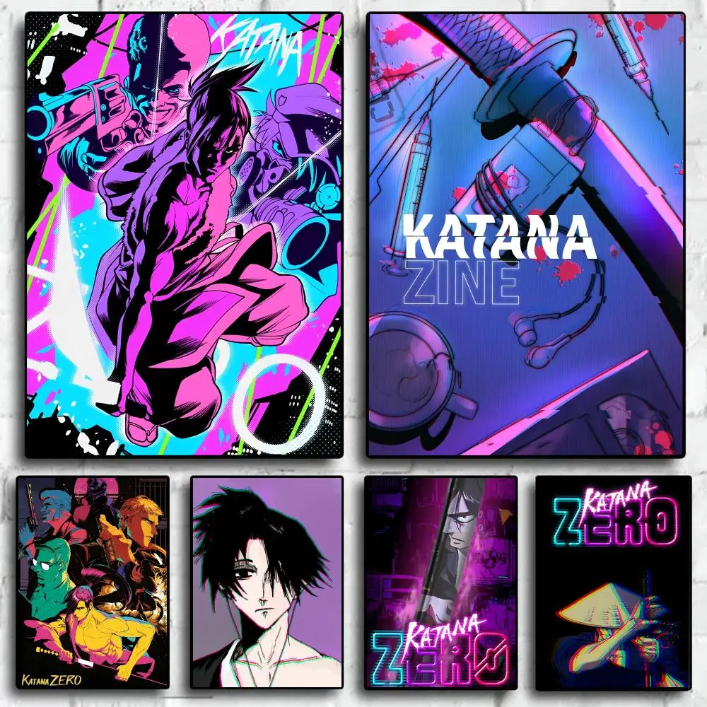Stylish Game K-Katana Zero Poster Trendy Wall Art Aesthetic Room Decor Print Living Room Bedroom Home Decoration