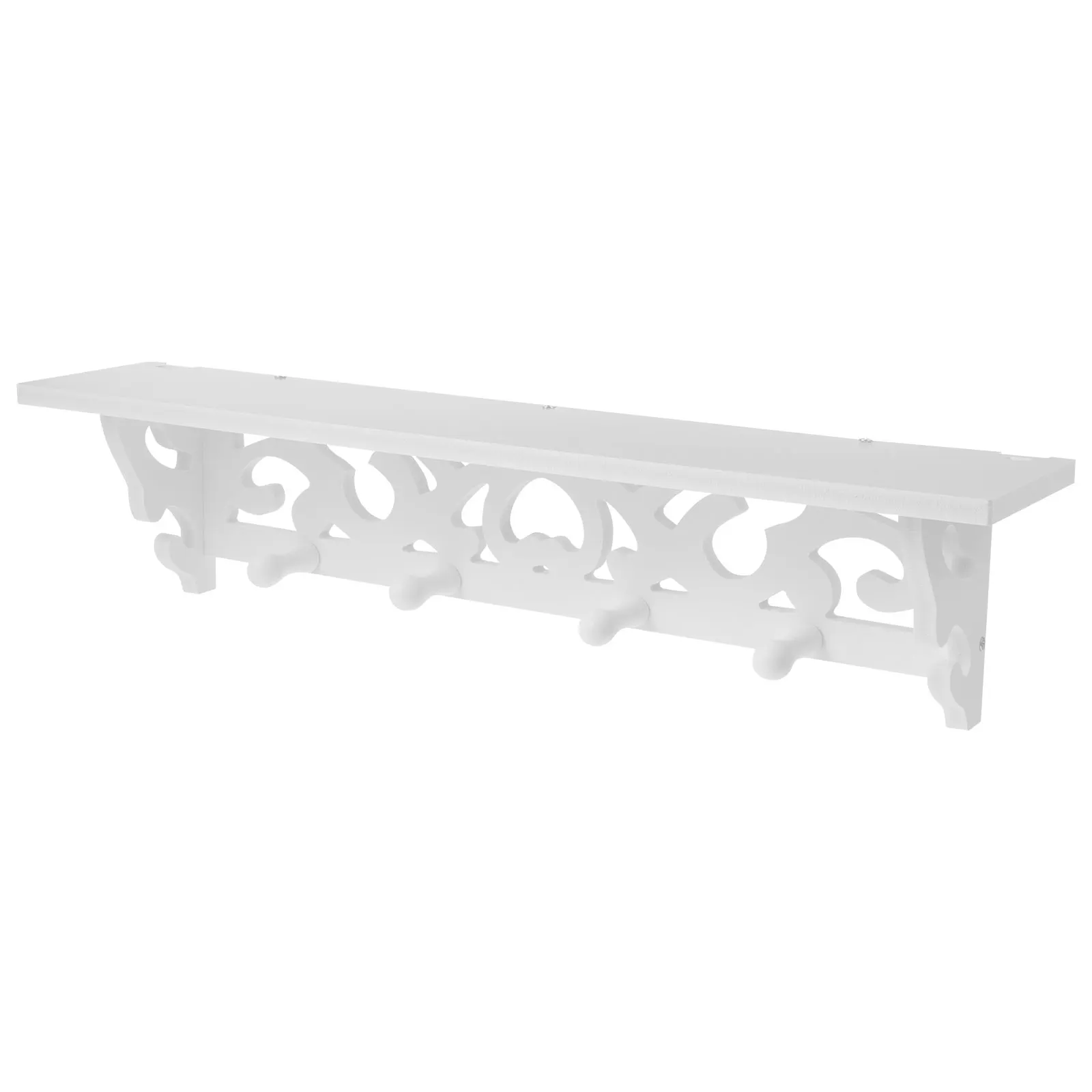 

White Random Style Storage Rack Clothes Hanger Shelf Space Saving PVC Material Home Decor Wall Mounted Organizer Storage