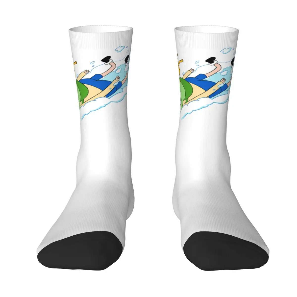 Jake Finn The Human Stockings Popular Anime Pattern Gothic Socks  Anti Slip Socks Unisex Men Outdoor Sports High Quality Socks