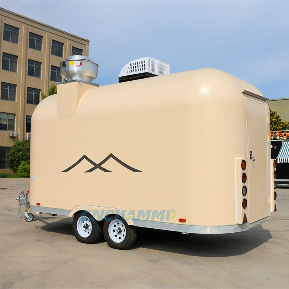 Food Truck Mobile Food Catering Trailer Fully Equipped Outdoor Mobile Beer Ice Cream Coffee Carts Food Trailers Fully Equipped