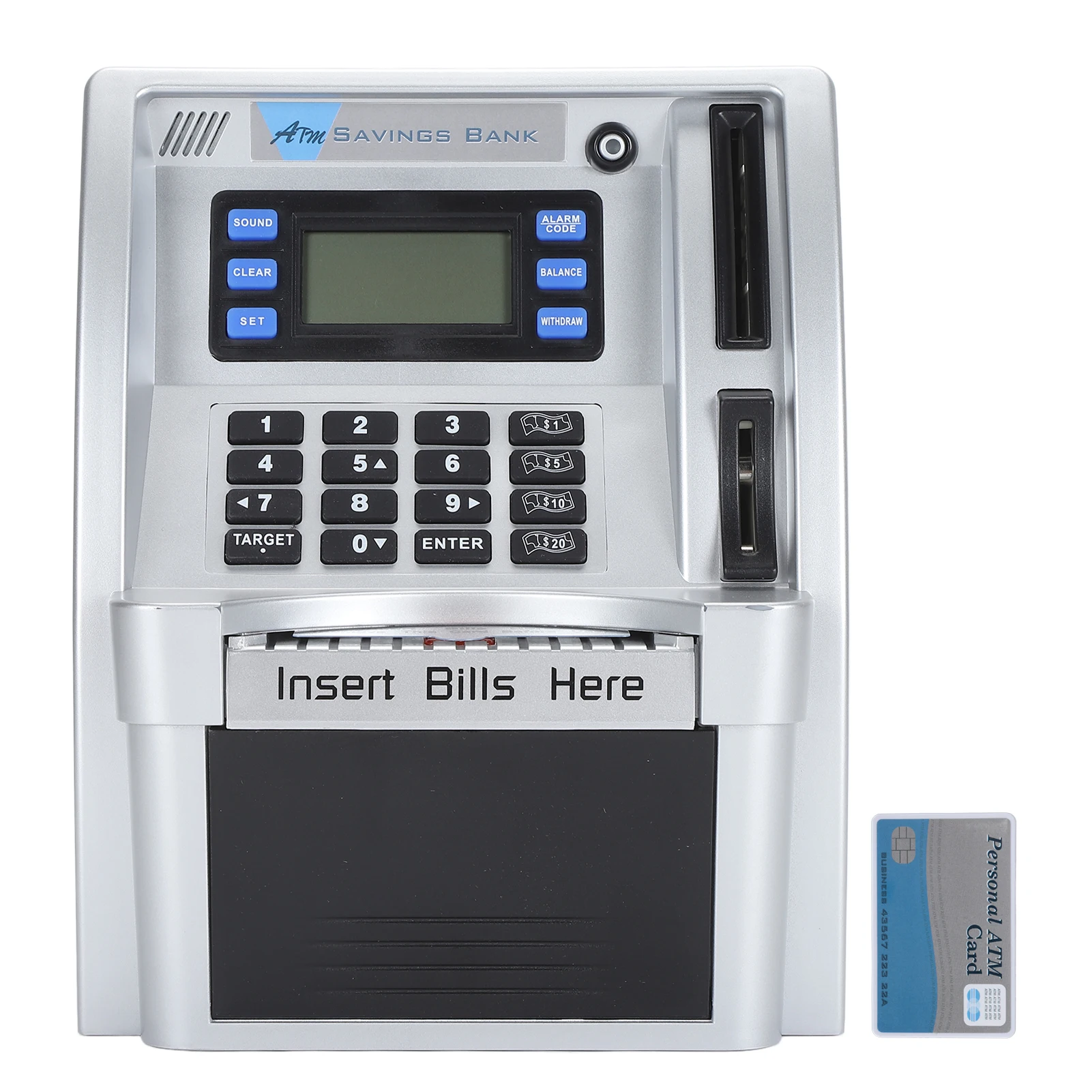 Electronic ATM Piggy Bank Creative Password Cash Coin Can Self Rolling Bill Cash Saving Box With LCD Screen