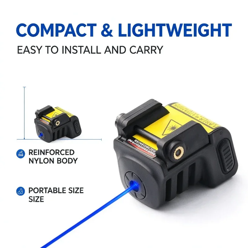 Mini Usb Charging Tactical Blue Laser Sight Mount Compatible With 20Mm Picatinny Rail Camping Positioning