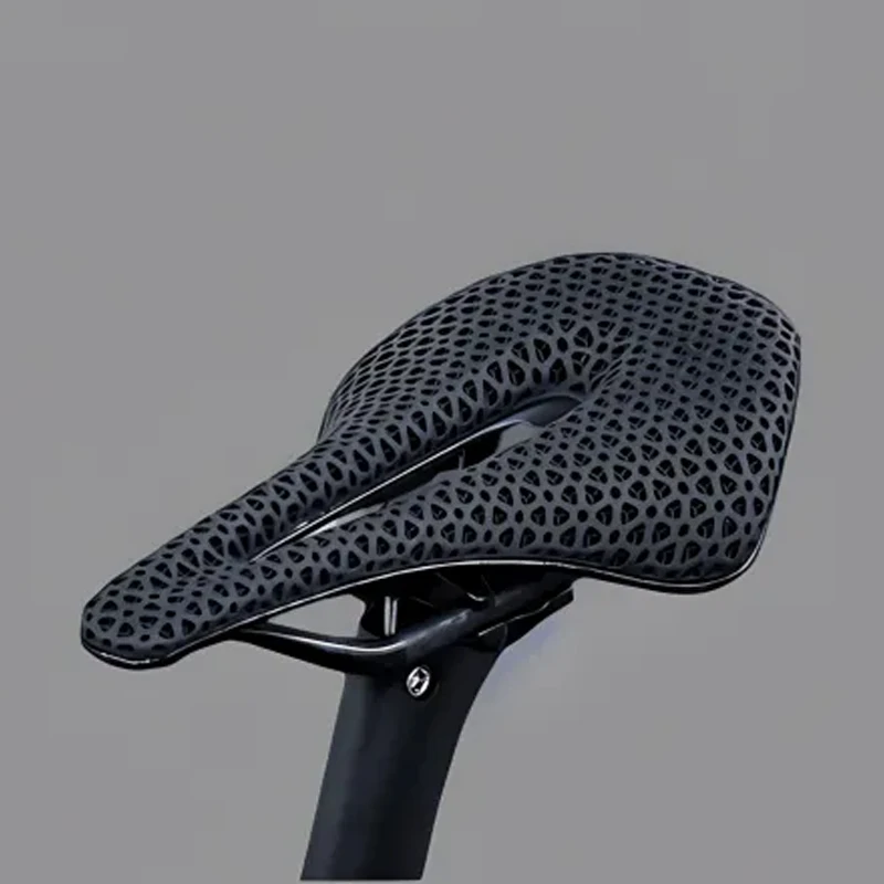 ESLNF Bicycle 3D Printing Saddle Carbon Fiber Rails Ultra-light 160g Hollow Comfortable Road Bike MTB Honeycomb Cushion Bicycle