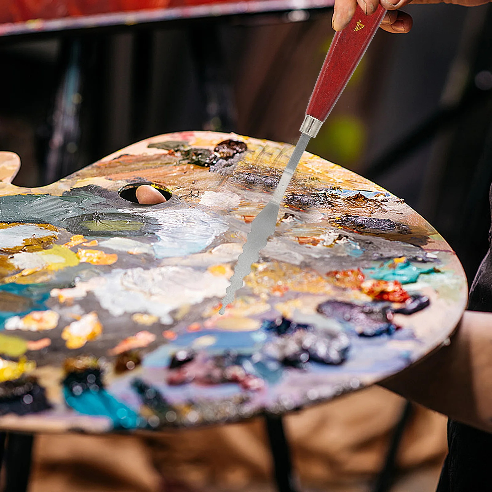 

5Pcs Oil Painting Knife Set Practical Durable Painting Spatulas for Mixing Scraping Texturing Paint Tools Scrape Knife