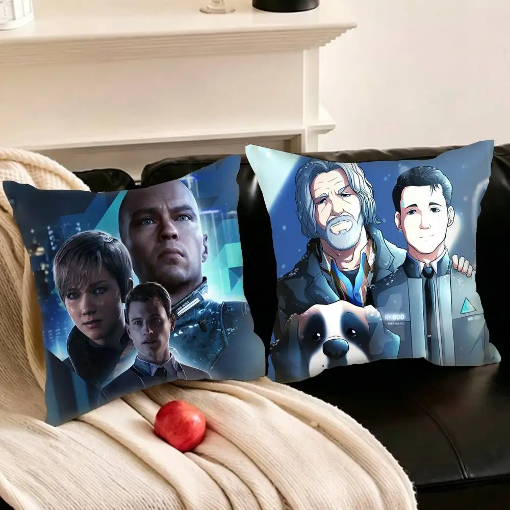 D-Detroit Become Human Game  Pillowcase living room sofa cushion cover bedroom room bed pillow cover home decoration