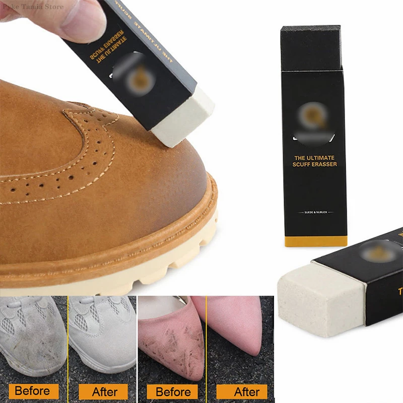 1pc Sneaker Cleaner Rubber Block Shoes Clean Care Eraser Natural Rubbing Suede Leather Boot Decontamination Eraser Stain Cleaner