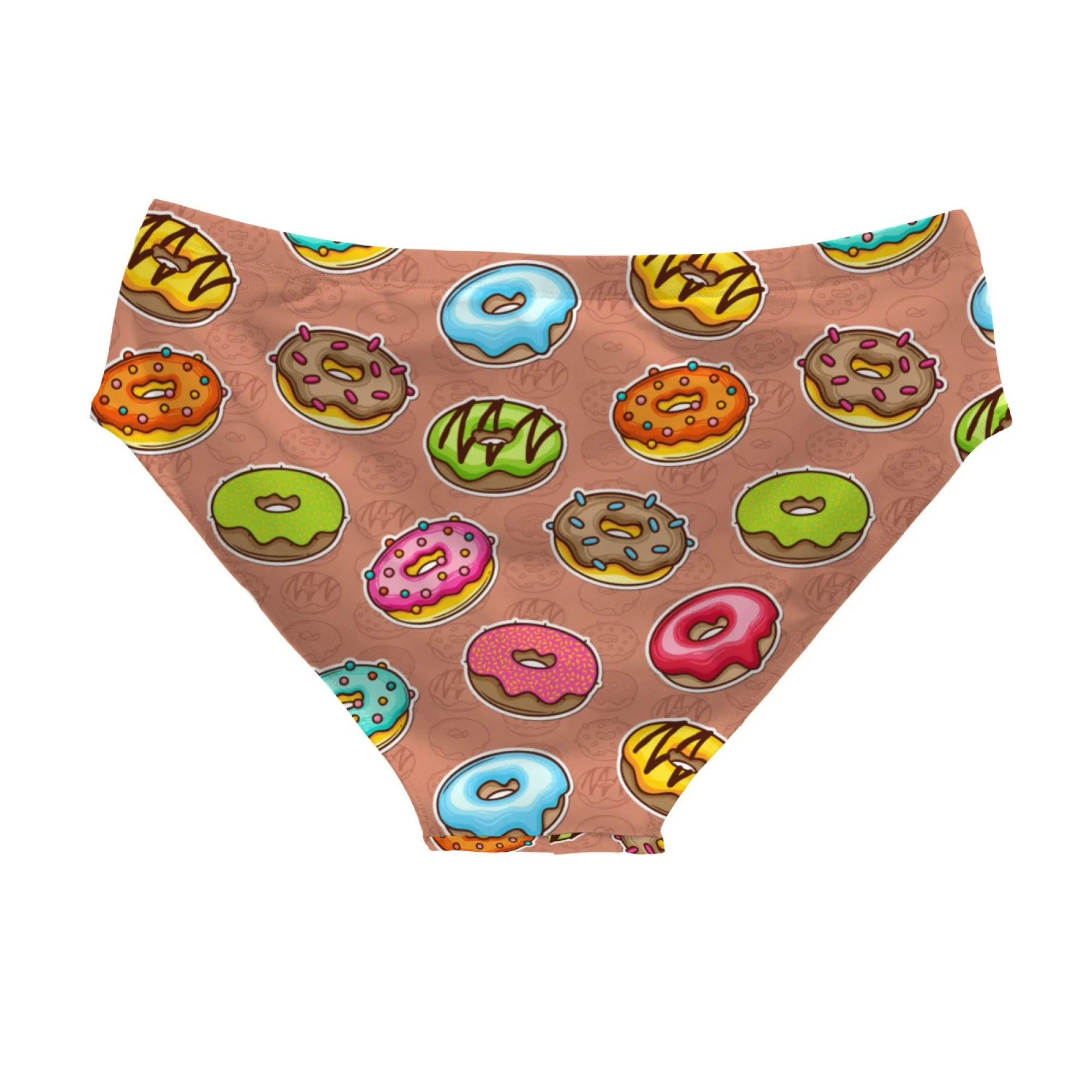 Sexy Men's Swimming Trunks Cartoon Cute Donut Funny Beach Surf Shorts Stretchy Comfortable Sexy Men's Briefs Bikini Swimwear